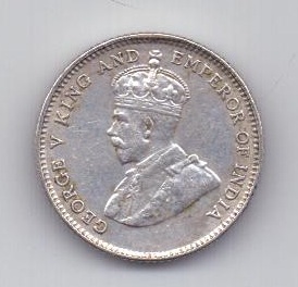 10 центов 1927 года AUNC Стрейтс Сеттлментс Великобритания