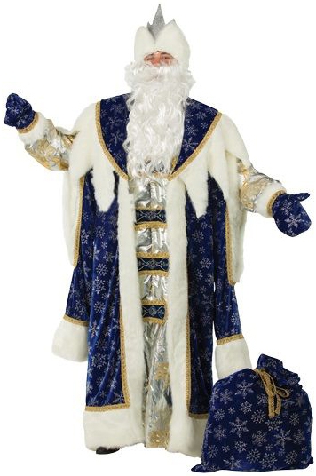 Синий костюм Деда Мороза