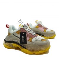 Кроссовки Balenсiagа Triple s желто-розовые