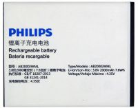 Аккумулятор Philips S337 (AB2000JWML/AB2000JWMT) Оригинал
