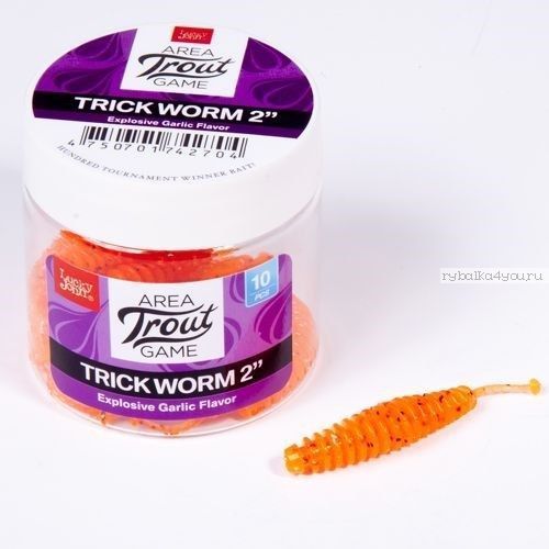 Слаги съедоб Lucky John Pro Series Trick Worm 2.5" 63,5 мм / упаковка 7 шт / цвет: 036