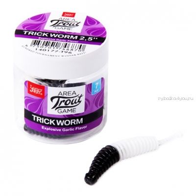 Слаги съедоб Lucky John Pro Series Trick Worm 2.5" 63,5 мм / упаковка 7 шт / цвет: T96