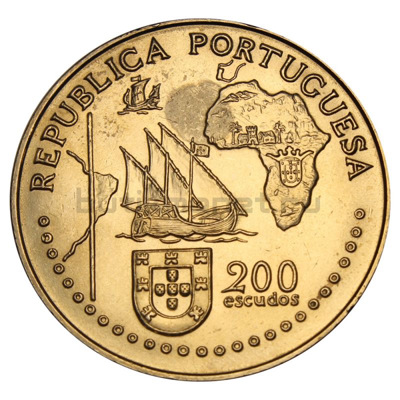 200 эскудо 1994 Португалия 500 лет с момента заключения Тордесильясского договора