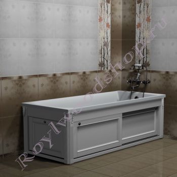 Экран для ванны "Руссильон PROVENCE раздвижной, белый"
