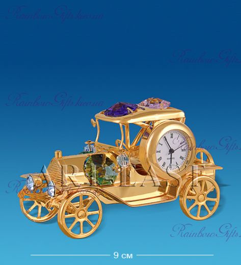 Часы - фигурка Ретро - автомобиль с камнями "Swarovski"