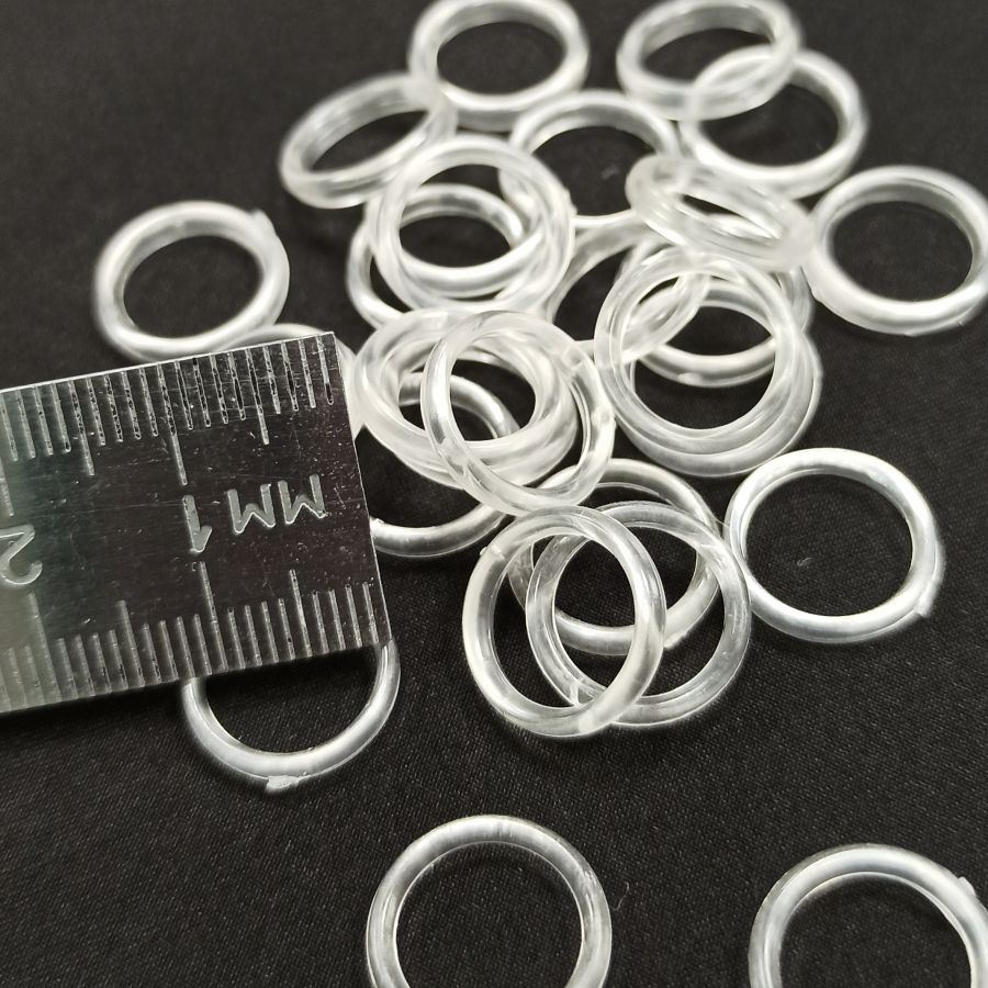 Кольца пластиковые для бюстгальтера, диаметр 12 мм, прозрачные, за упаковку (10 шт)