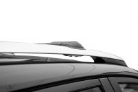 Багажник на рейлинги Mitsubishi Outlander XL 2007-2013, Lux Hunter, черный, крыловидные аэродуги