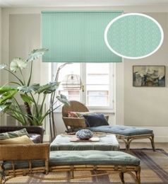 Рулонные шторы Люкс цвет бирюзовый размер 120x160 см