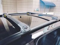 Багажник на крышу Volkswagen Tiguan, Turtle Air 1, аэродинамические дуги на рейлинги (черный цвет)