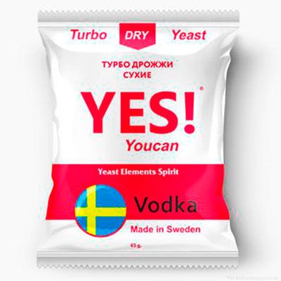 Спиртовые турбо дрожжи YES! YouCan Vodka, 45 г