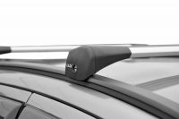 Багажник на крышу BMW X1 F48 2015-..., Lux Bridge, крыловидные дуги (серебристый цвет)