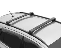 Багажник на крышу BMW X1 F48 2015-..., Lux Bridge, крыловидные дуги (черный цвет)