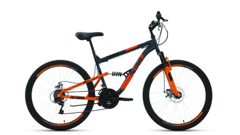 Велосипед ALTAIR MTB FS 26 1.0 (RBKT0SN6P012) Серый/оранжевый