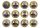 Набор монет 11 штук, 10 РУБЛЕЙ - КАВАЛЕРЫ ОРДЕНА ПОБЕДЫ, цветная эмаль и гравировка​ Oz