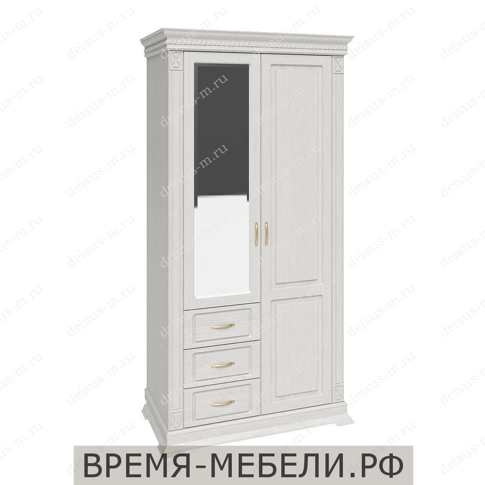 Шкаф двухстворчатый Верди-М 2 Белая Эмаль