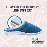 Домашние тапочки Cool Bamboo Anti-Fatigue Gel Slippers_4