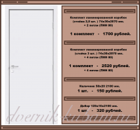 Дверное полотно Белое крашеное с притвором и врезкой под замок 2014/2018 размер М 11 БЕЛАЯ :