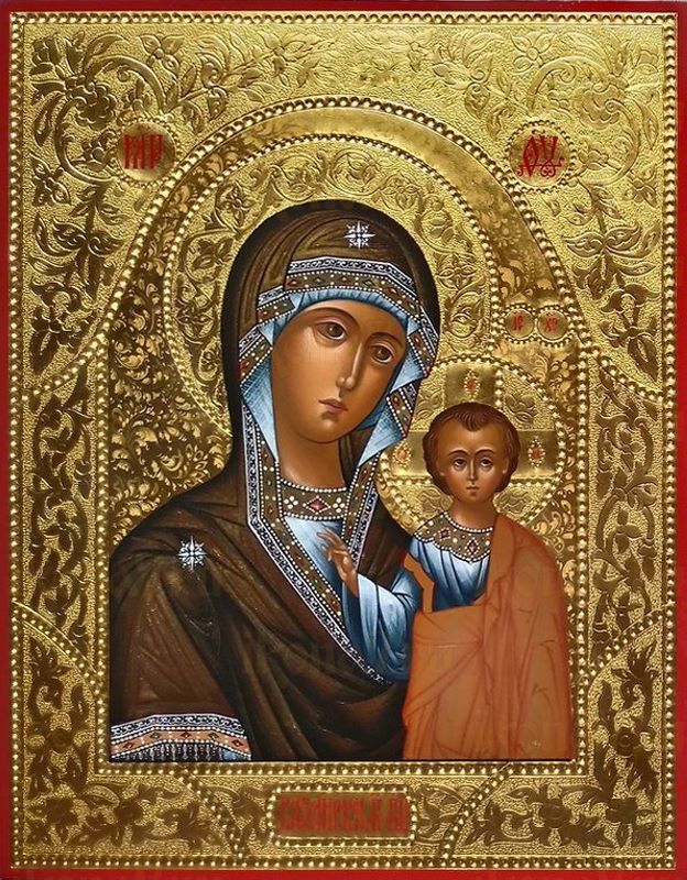 Казанская икона Божией Матери (рукописная)