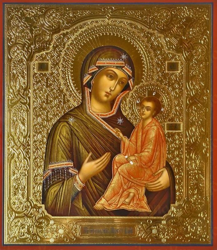 Тихвинская Икона Божией Матери (рукописная)