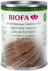 Цветное Масло для Интерьера Biofa 8500 0.4л  Шелковисто-Матовое для Внутренних Работ / Биофа 8500