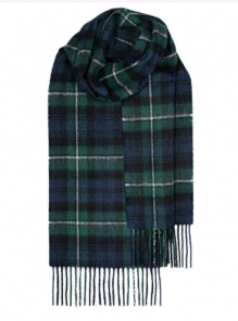 шотлагдский шарф 100% шерсть ягнёнка , тартан клана Форбс FORBES MODERN TARTAN LAMBSWOOL SCARF, плотность 6