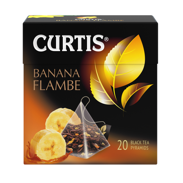 Чай Кертис Banana Flambe 20пак*1,7г конверт (пирамидки)