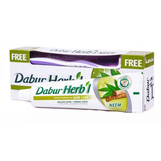 Зубная паста Ним с зубной щеткой | Dabur Herb’l Neem | 150 г | Dabur