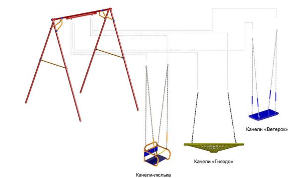 Качели на подшипниках конструкция