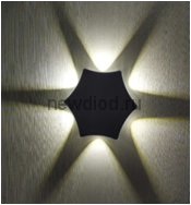 Светильник светодиодный настенный LINZA 20-102 6W-Сree 4000К 135*45mm черный Oreol