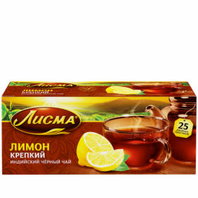 Чай Лисма Крепкий Лимон 25пак