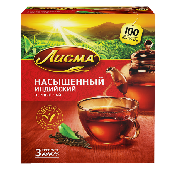 Чай Лисма насыщенный с/я 100пак