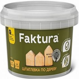 Шпатлевка по Дереву Faktura 0.4кг Акриловая для Наружных и Внутренних Работ Белая, Сосна