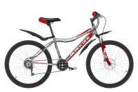 Велосипед BLACK ONE Ice 24 D Серый/красный/белый (H000016600)