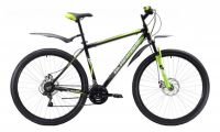 Велосипед BLACK ONE Onix 27.5 D Alloy Чёрный/зелёный/серый (H000016547)