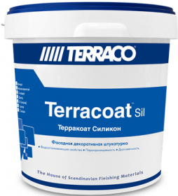 Декоративная Штукатурка Terraco Terracoat BT Sil 25кг с Песчаной Текстурой, Силиконовая для Внутренних и Наружных Работ