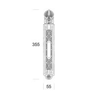 Ручка Salice Paolo Luxor 3056-s для раздвижных дверей. схема