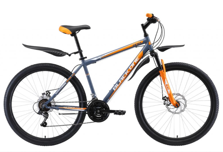 Велосипед BLACK ONE Onix D Alloy Серый/оранжевый/белый (H000013923)