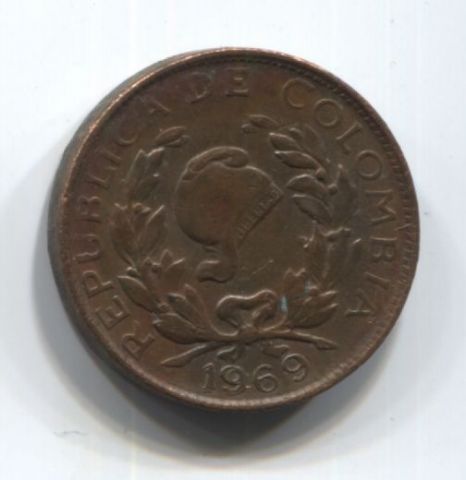 1 сентаво 1969 года Колумбия