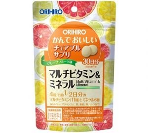 ​ORIHIRO Мультивитамины и минералы на 30 дней (вкус грейпфрута)