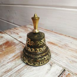 Валдайский колокольчик с гравировкой №6 с металлической ручкой