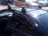 Багажник на крышу Nissan Almera Classic, Евродеталь, стальные прямоугольные дуги