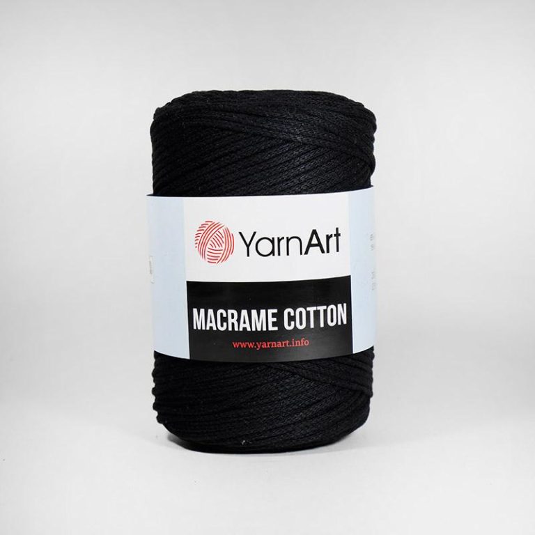 Macrame Cotton (Yarnart) 750-черный