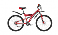 Велосипед BLACK ONE Ice FS 24 D Красный/черный/белый (H000016598)