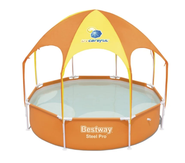 Каркасный бассейн с навесом BESTWAY 56432 (оранжевый)