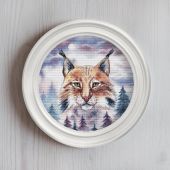 "Eurasian Lynx". Digital cross stitch pattern.