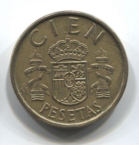 100 песет 1987 года Испания XF