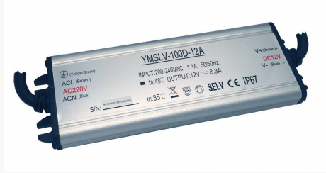 Блок питания YMSLV-100D 100W 12V IP67 Extra slim Leds Power