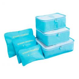 Набор дорожных сумок Laundry Pouch, 6 шт, цвет голубой | Галантерейные товары