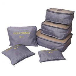 Набор дорожных сумок Laundry Pouch, 6 шт, цвет серый | Галантерейные товары