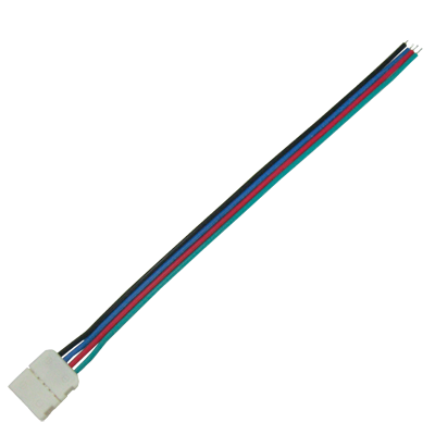 Ecola LED strip connector соед. кабель с одним 4-х конт. зажимным разъемом 10mm 15 см 1шт